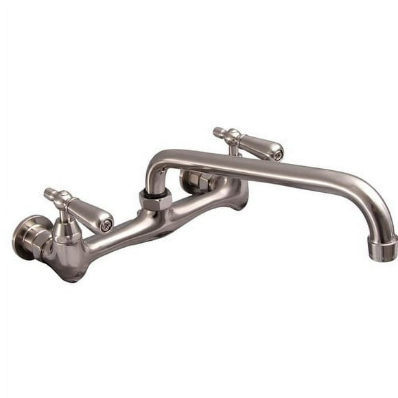 Barclay Dollie Wall Mount Double Handle Kitchen Faucet