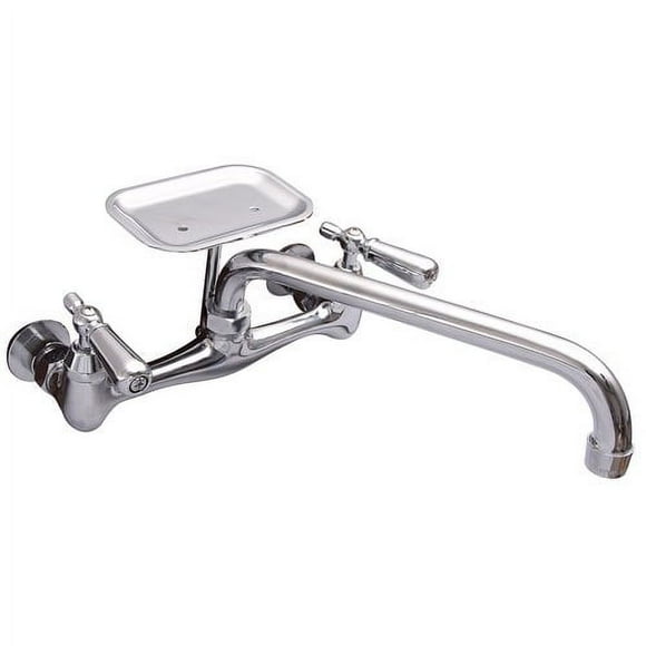 Barclay Dollie Wall Mount Double Handle Kitchen Faucet