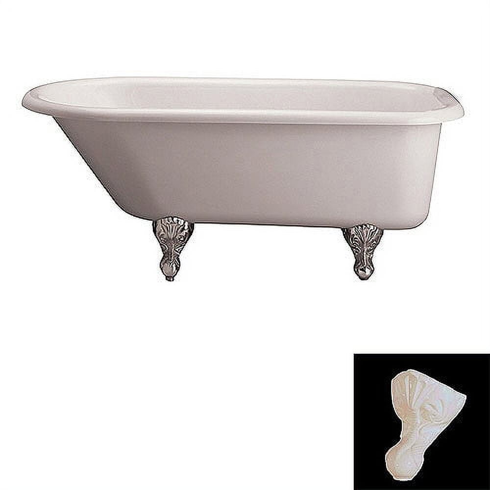 Barclay Double Acrylic Roll Top Claw Foot Tub 60"