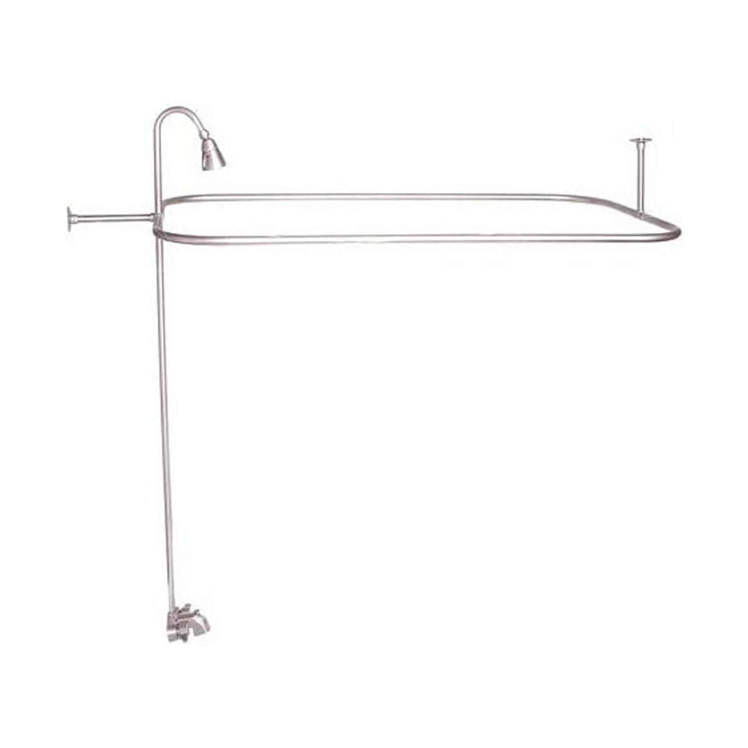 Polished Nickel Wall Mounted 2-Handle Clawfoot Tub Faucet