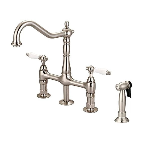 Barclay Emral Kitchen Bridge Faucet with Side Spray