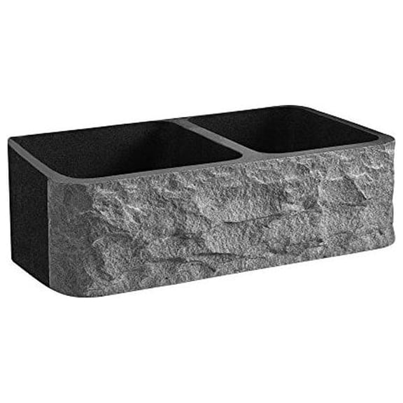 Barclay FSGDB4540-GPBG Brandi 33 2 Bowl Farmer Sink Polished Blue Gray