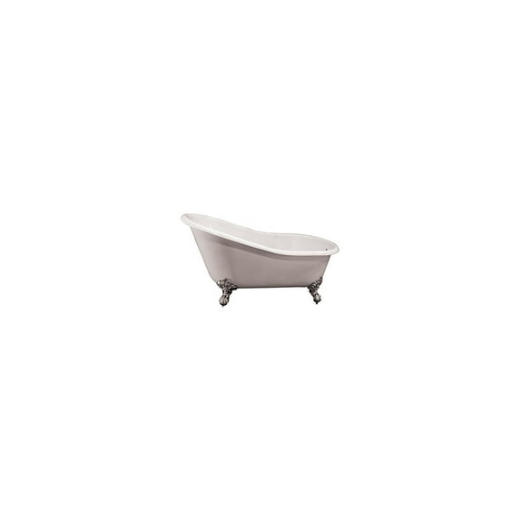 Barclay Halifax CTSN61I-WH-BN 61 Inch Cast Iron Bathtub in Brushed Nickel
