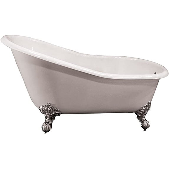 Barclay Halifax CTSN61I-WH-BQ 61 Inch Cast Iron Bathtub Biscuit Finished