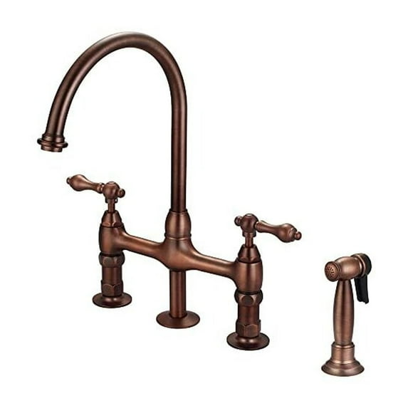 Barclay Harding Kitchen Bridge Faucet with Side Spray