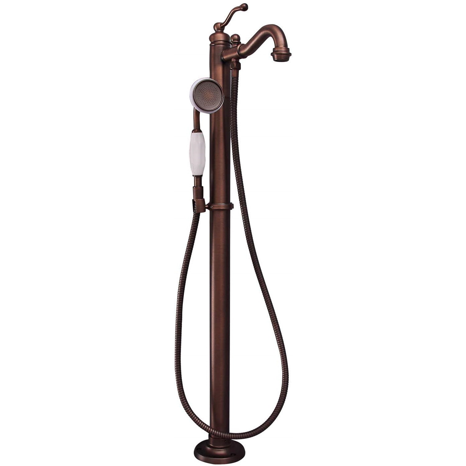 Oil Rubbed Bronze Freestanding Tub Filler with Handshower