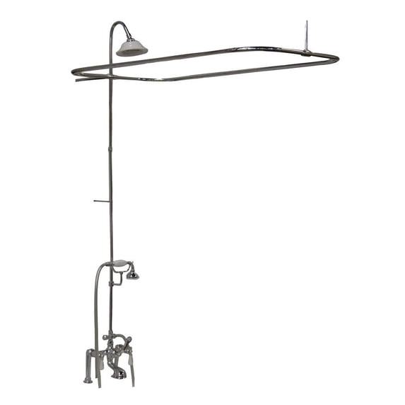 Barclay 4063-PL-PN Rectangular Shower Unit with Elephant Spout Polished Nickel