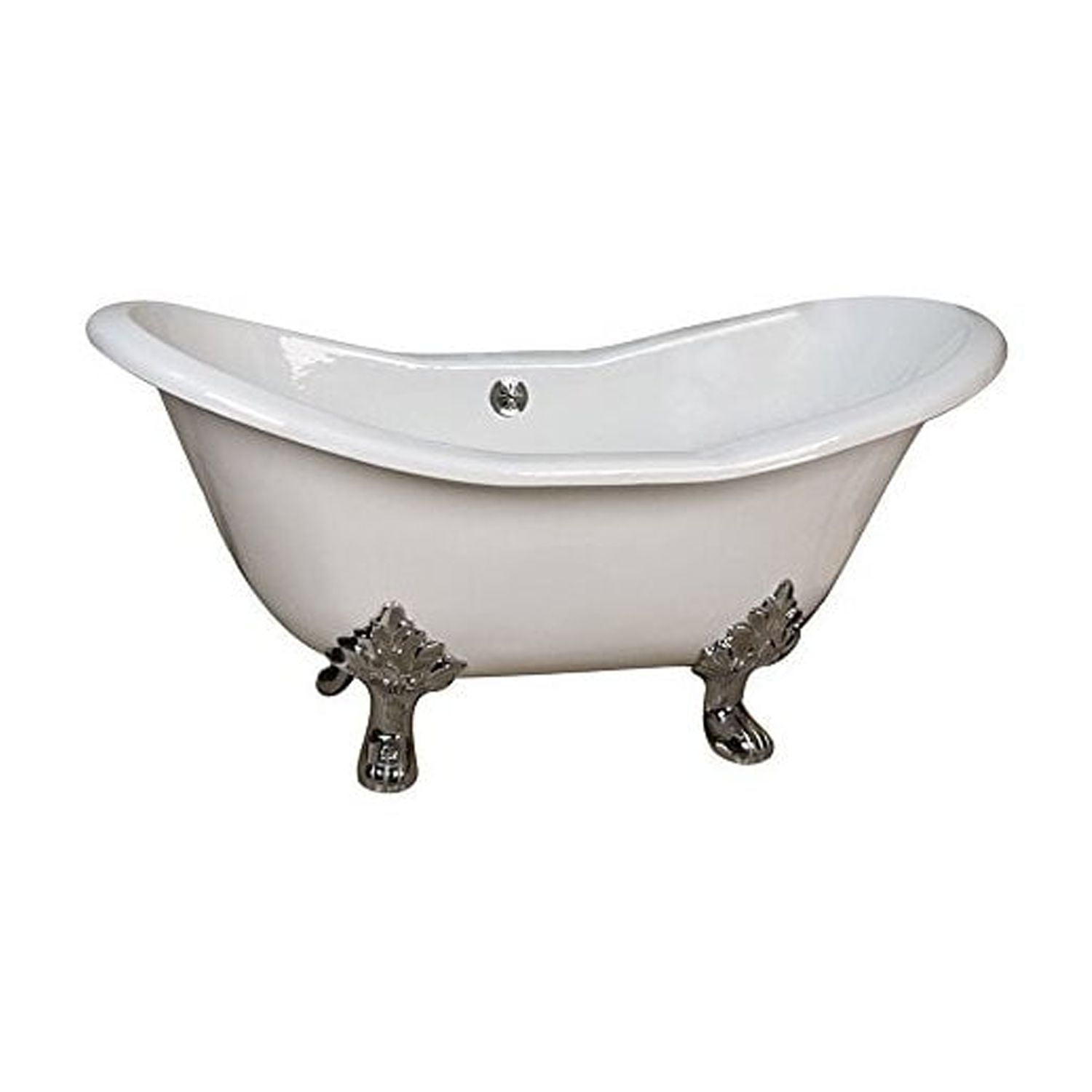 Macon 61'' White Cast Iron Clawfoot Soaking Bathtub