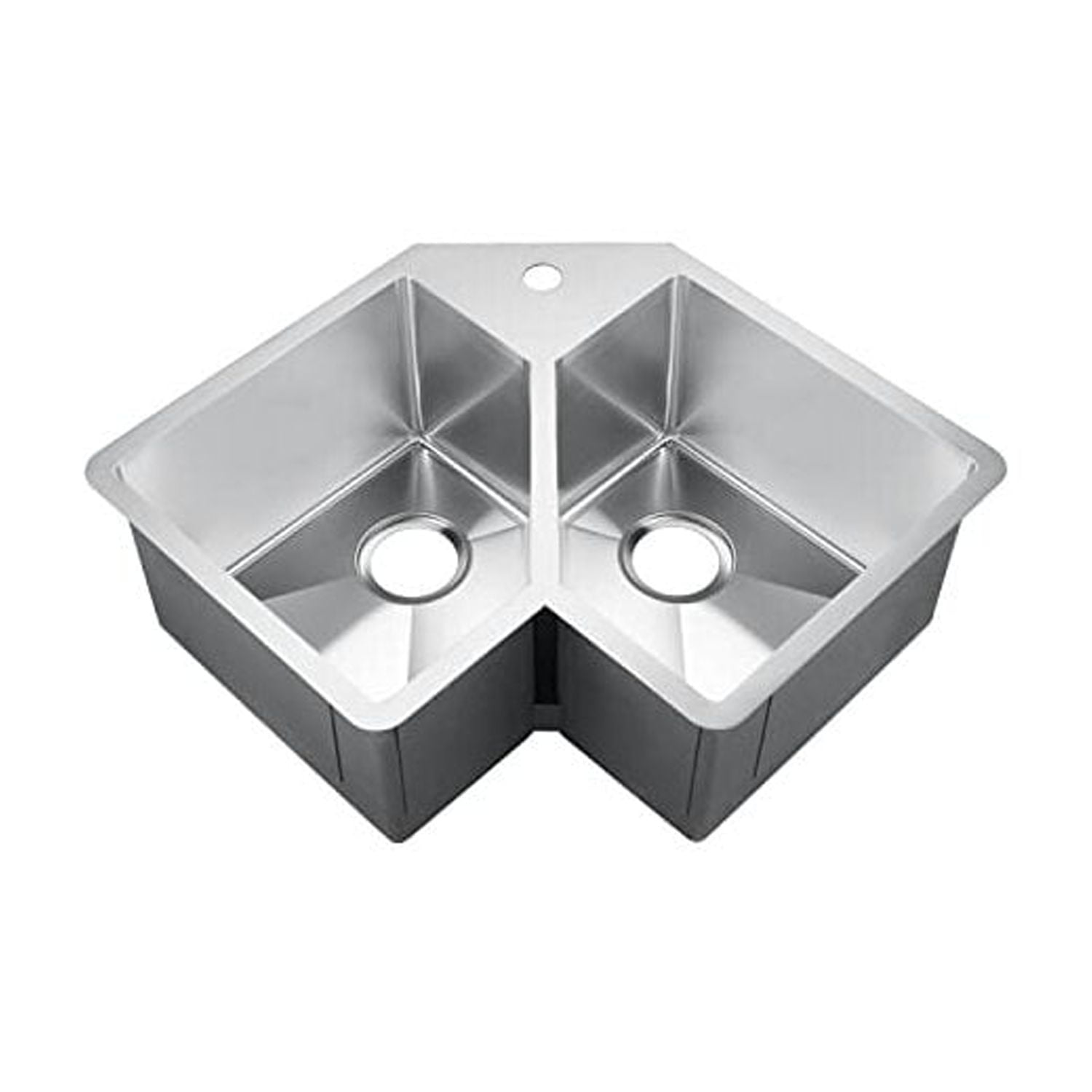 Montague 33'' Stainless Steel Double Bowl Corner Undermount Sink