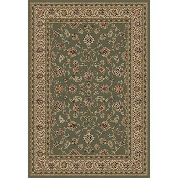 Barclay Sarouk 3 ft. 11 in. x 5 ft. 3 in. Rectangular Area Rug in Green