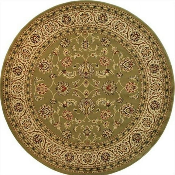 Barclay Sarouk 5 ft. 3 in. Round Area Rug in Green