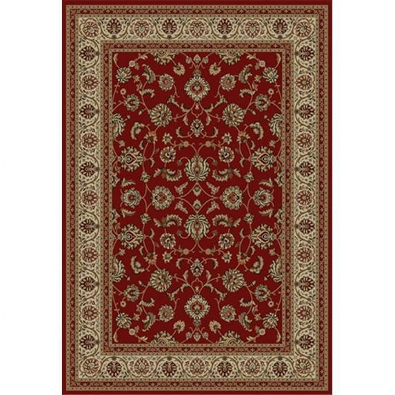 Barclay Sarouk 5 ft. 3 in. x 7 ft. 3 in. Rectangular Area Rug in Red