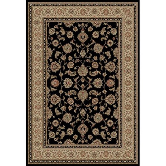 Barclay Sarouk 9 ft. 3 in. x 12 ft. 6 in. Rectangular Area Rug in Black