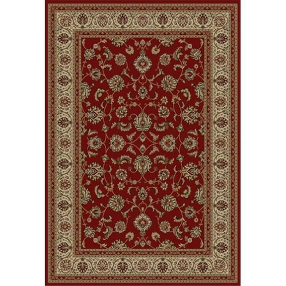 Barclay Sarouk 9 ft. 3 in. x 12 ft. 6 in. Rectangular Area Rug in Red