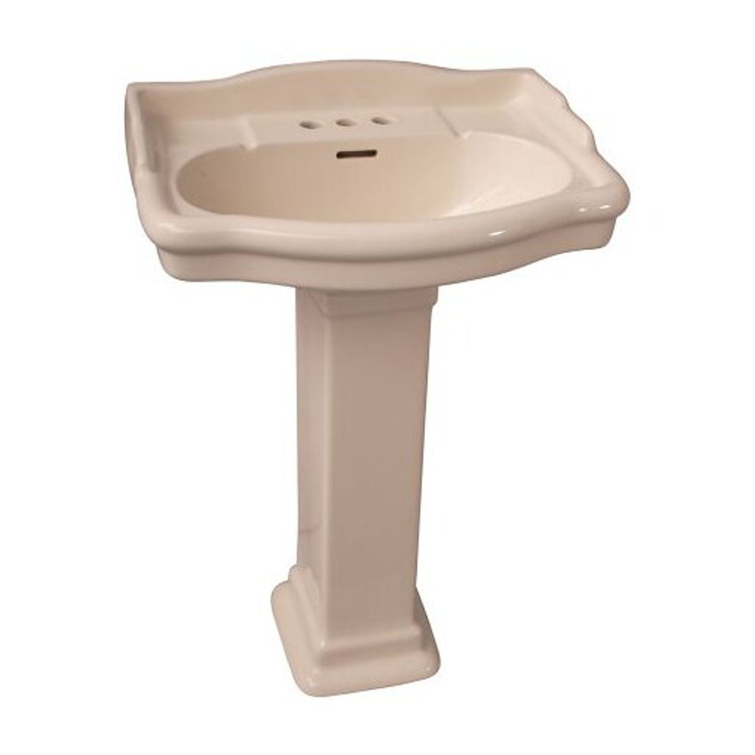 Stanford 24'' White Ceramic Pedestal Sink with Overflow