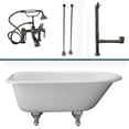 thumbnail image 1 of Barclay TKCTR7H60-CP1 Tub Kit 60" CI Roll Top, Tub Filler, Supplies, Drain-Chro, 1 of 5