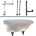 thumbnail image 1 of Barclay TKCTR7H60-ORB3 Tub Kit 60" CI Roll Top,Shwr Unit,Supplies,Drain-OilRbdB, 1 of 5