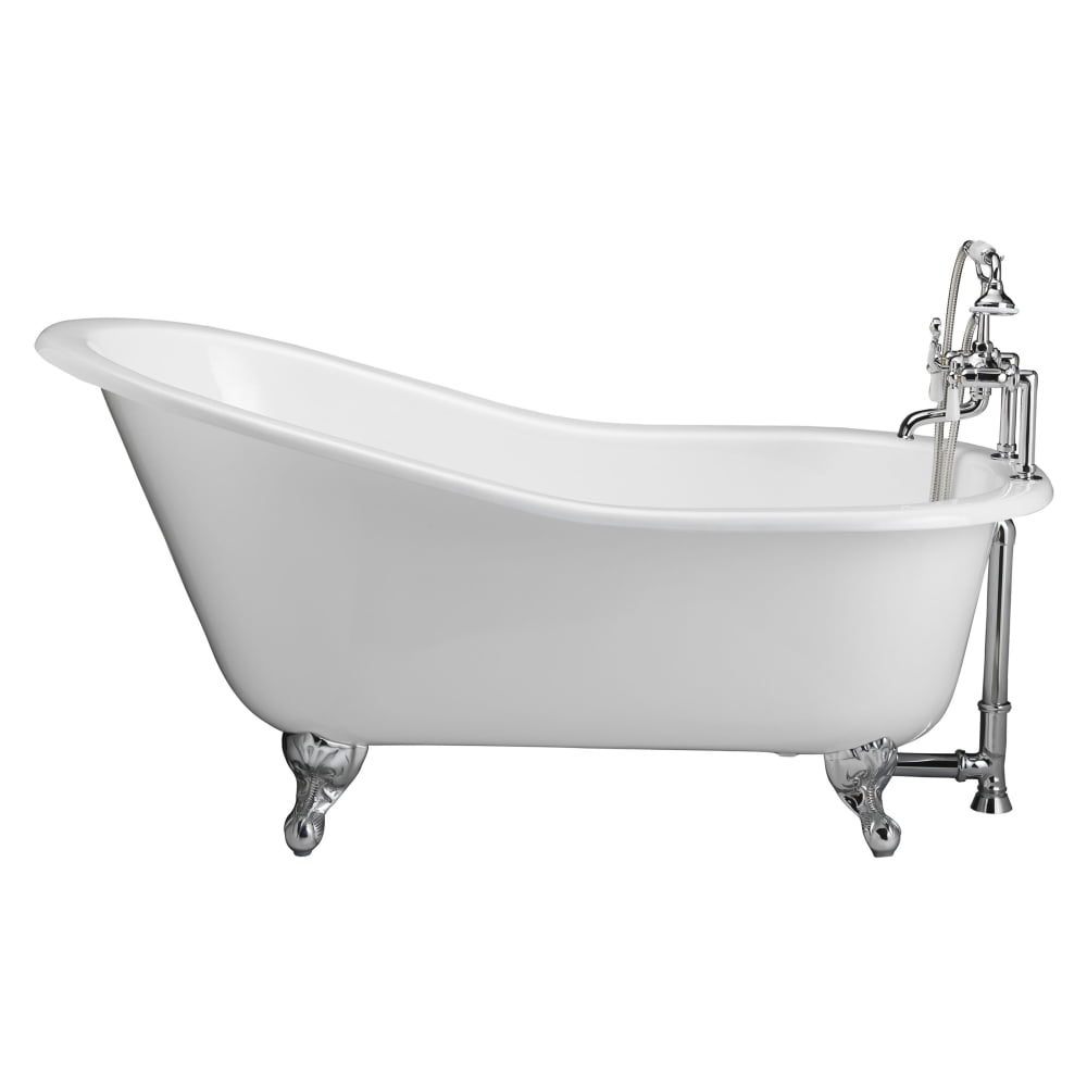 Barclay TKCTSH60-CP1 Tub Kit 60" CI Slipper, Tub Filler, Supplies, Drain-Chrome