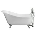 thumbnail image 1 of Barclay TKCTSH60-CP1 Tub Kit 60" CI Slipper, Tub Filler, Supplies, Drain-Chrome, 1 of 5