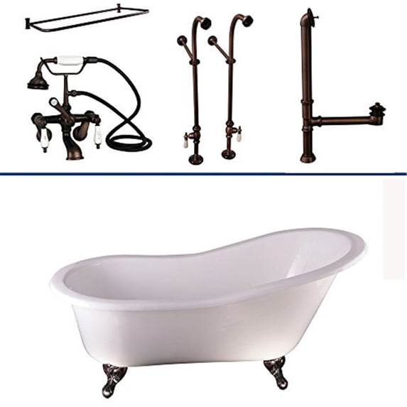 BarclayTub Kit 67" CI Slipper, Shwr