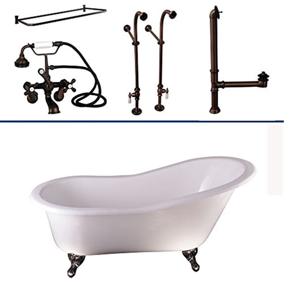 Barclay TKCTSN67-ORB6 Tub Kit 67"; Cast Iron Slipper
