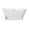 thumbnail image 1 of Barclay Wakely CTBATN68-WH 68 Inch Cast Iron Double Roll Top Bathtub, 1 of 1