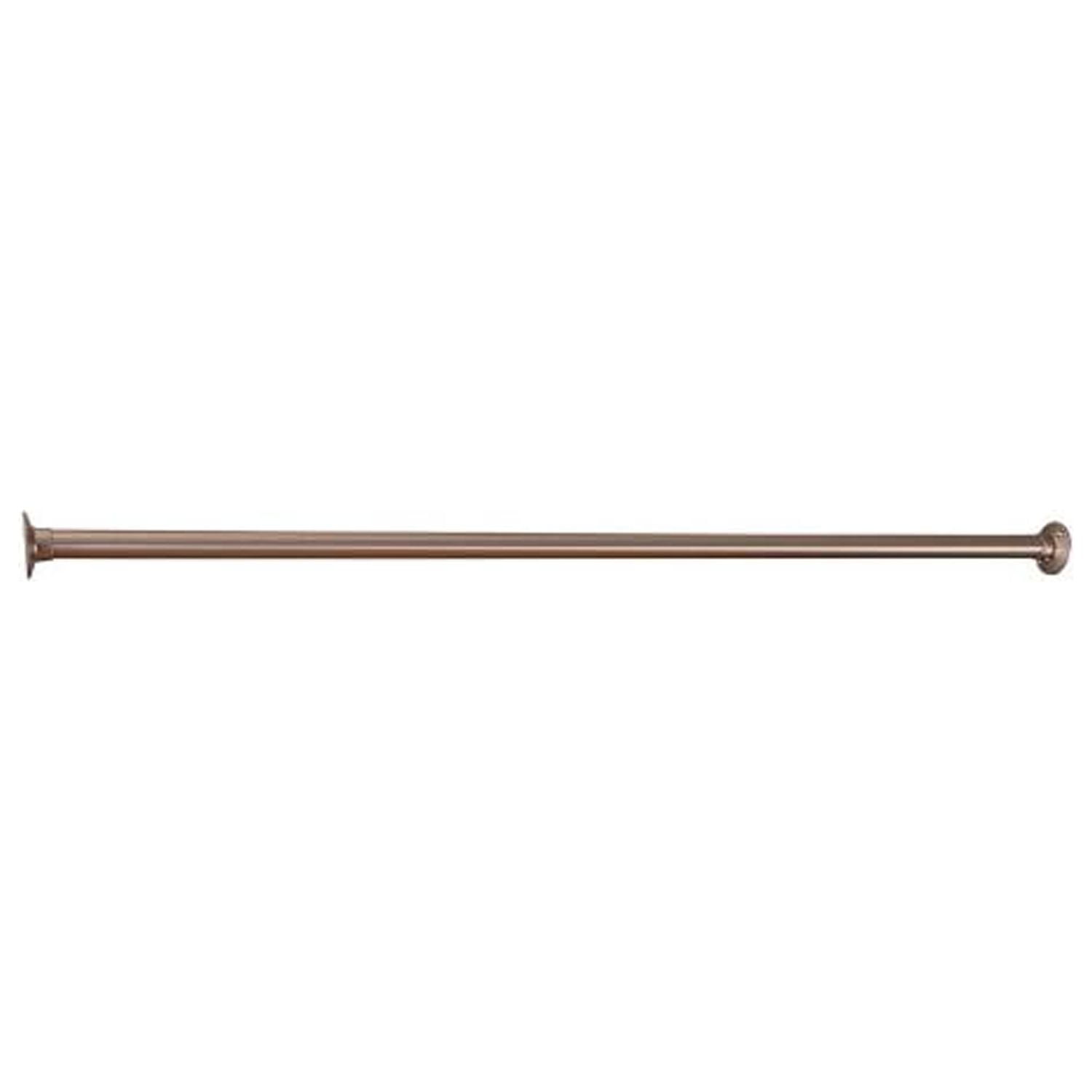 60" Polished Brass Straight Wall Mounted Shower Curtain Rail