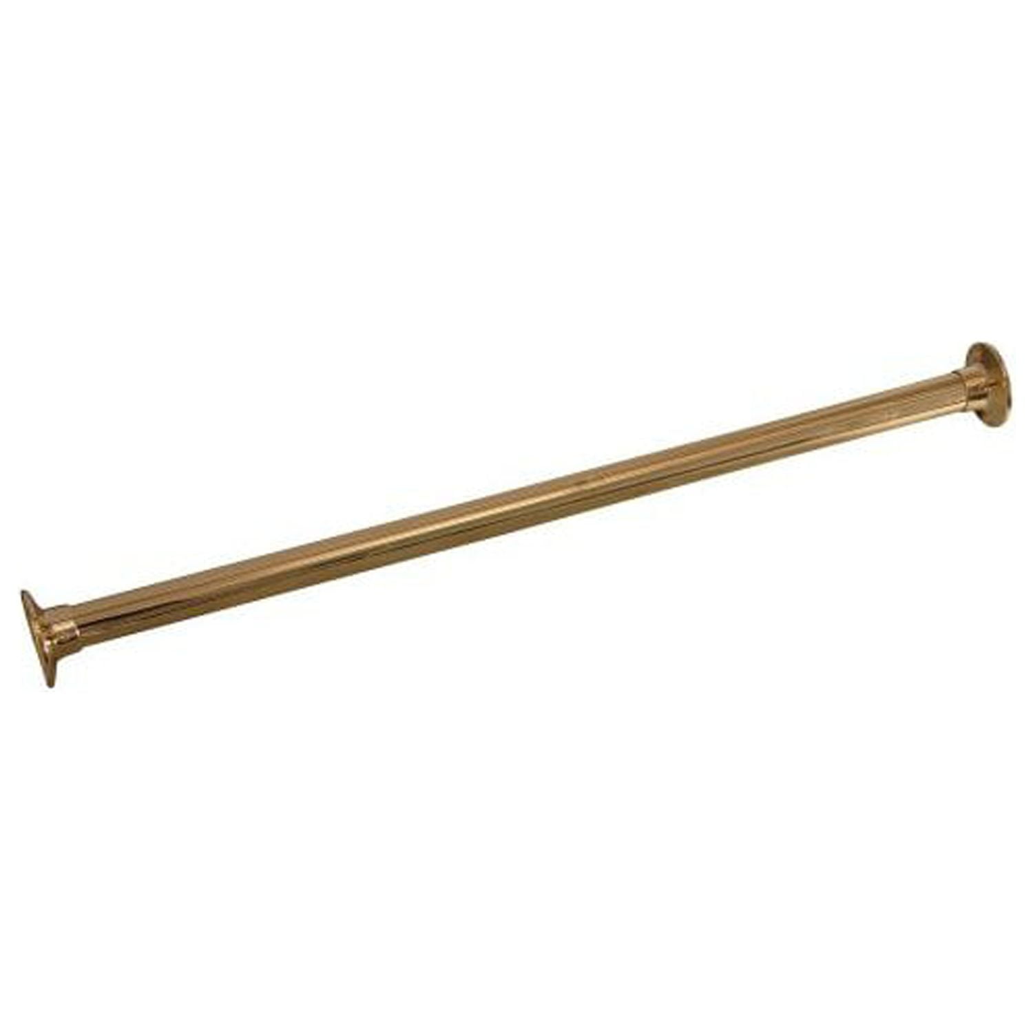Polished Brass 60" Straight Shower Curtain Rod
