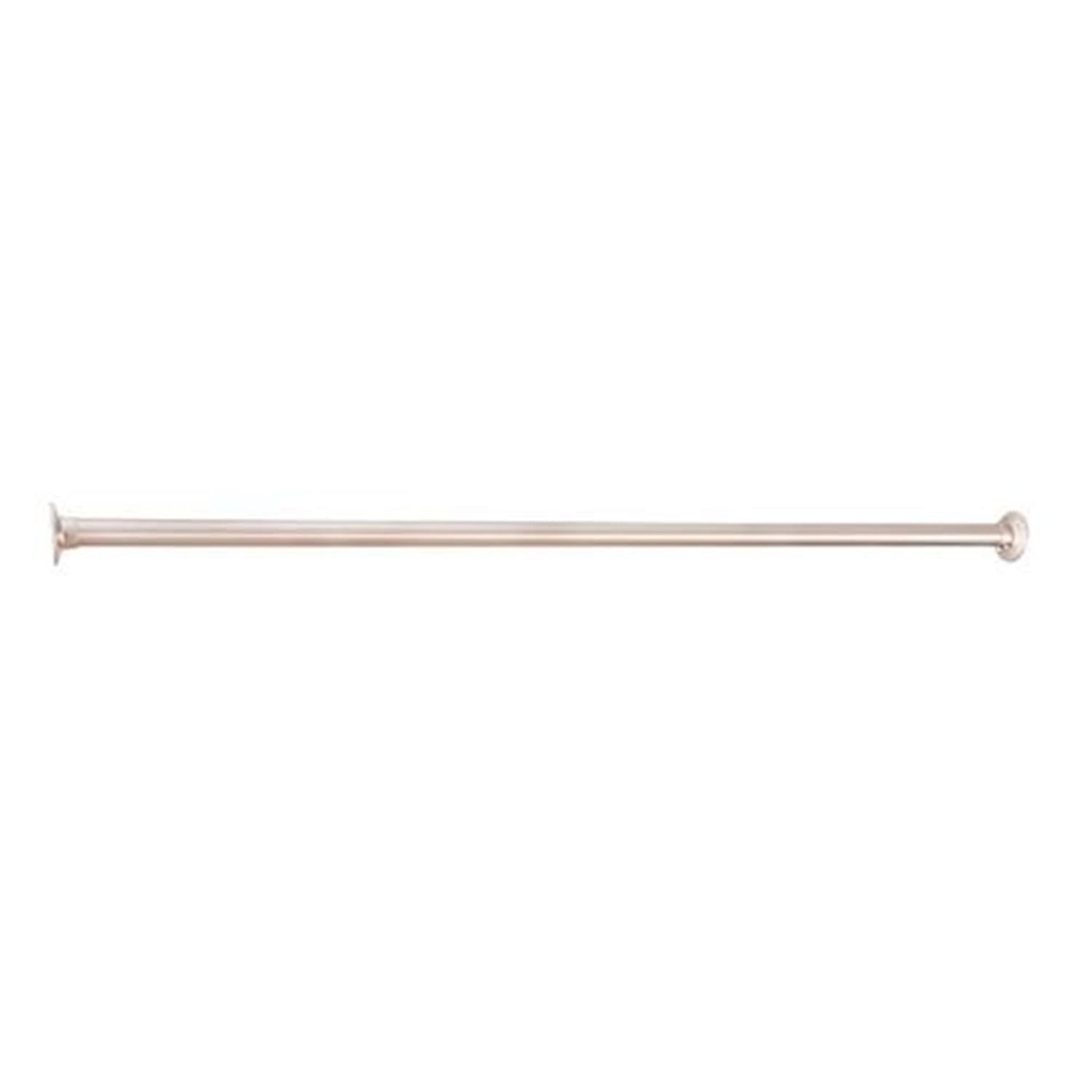 84" Polished Brass Wall Mounted Straight Shower Curtain Rail