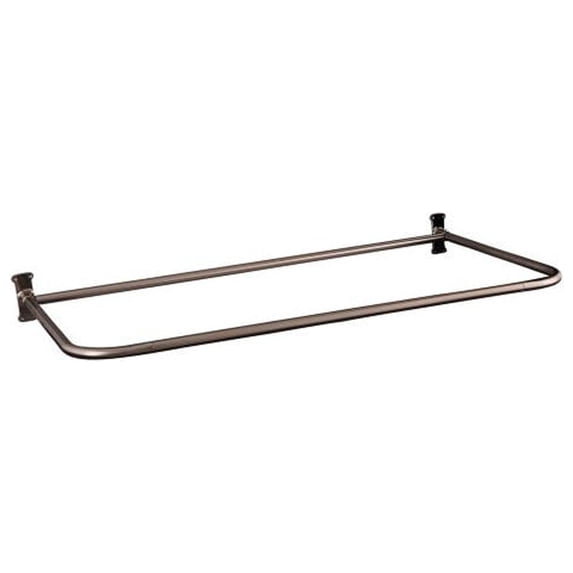 Barclay4145 "D" Shower Rod-Color:Brushed Nickel