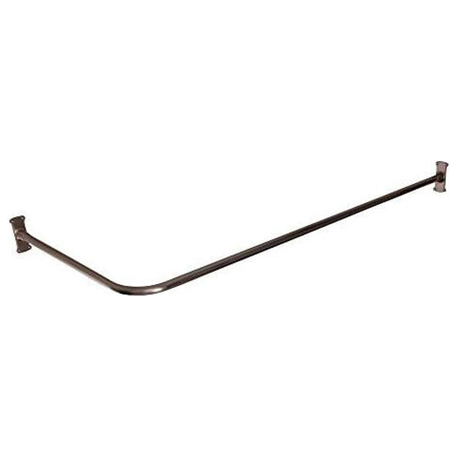 Polished Brass 66" L-Shaped Wall Mounted Shower Curtain Rod