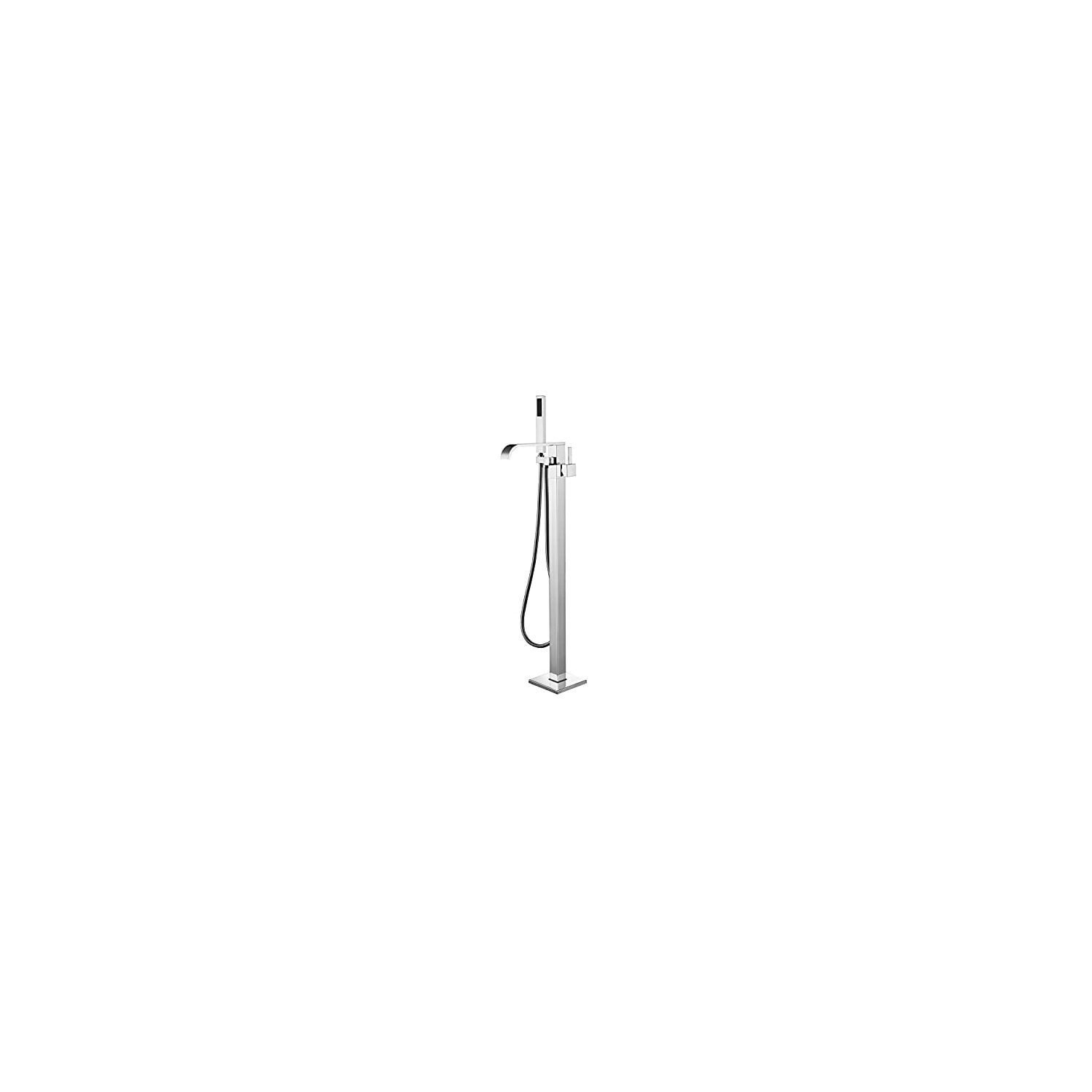 Camari Polished Chrome Freestanding Tub Faucet with Hand Shower