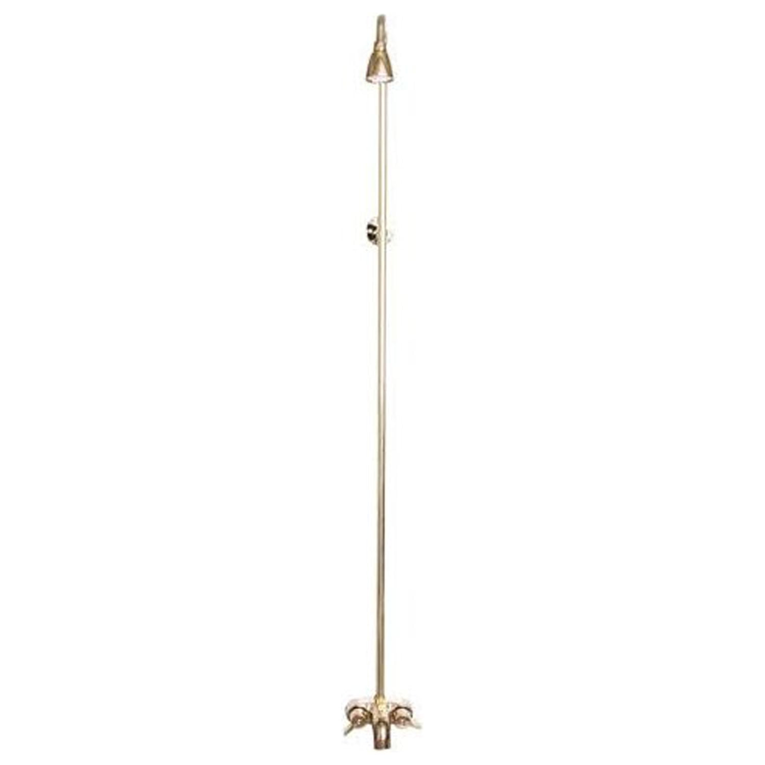 Polished Brass Wall Mounted Handheld Shower with Slidebar