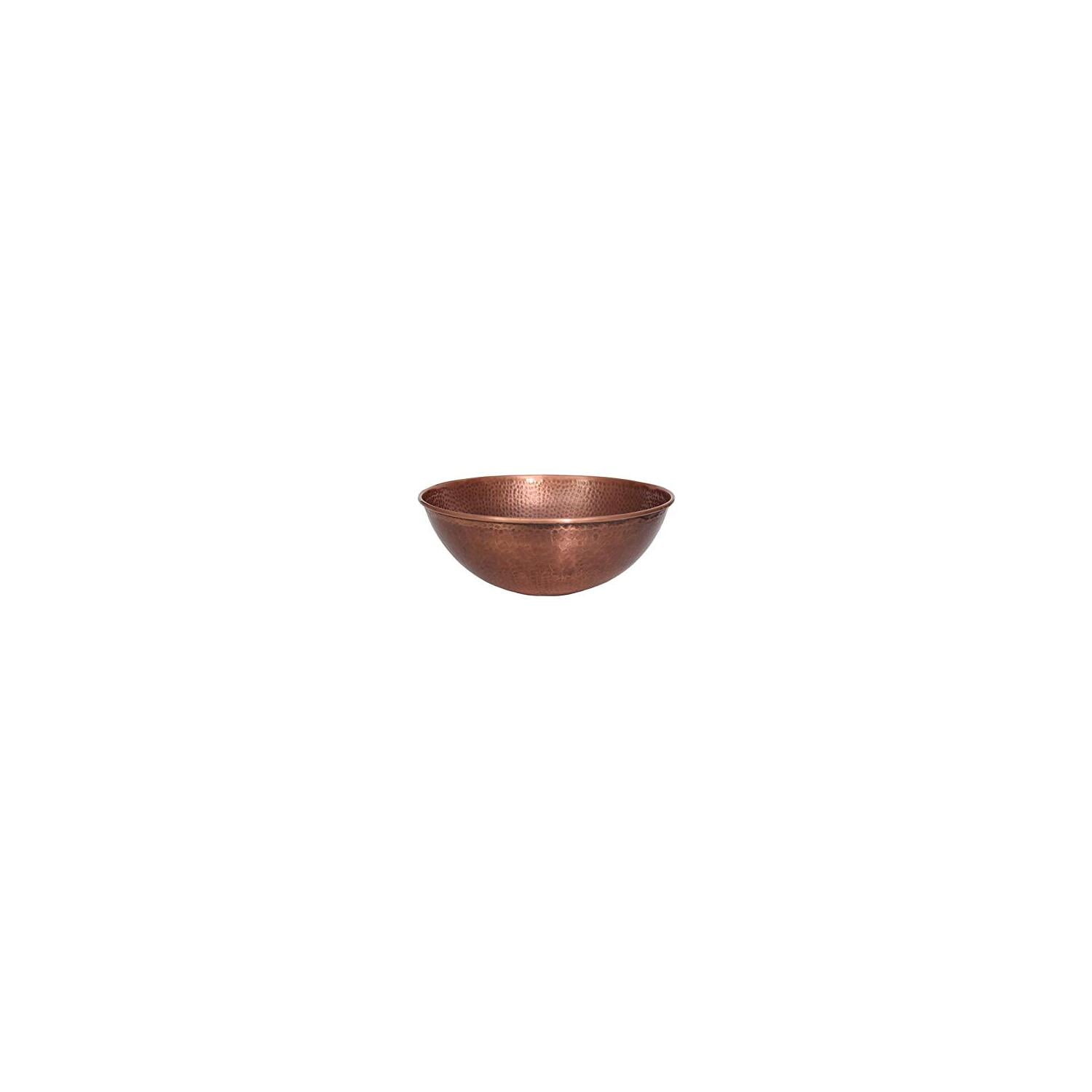 15.25'' Round Hammered Copper Vessel Sink