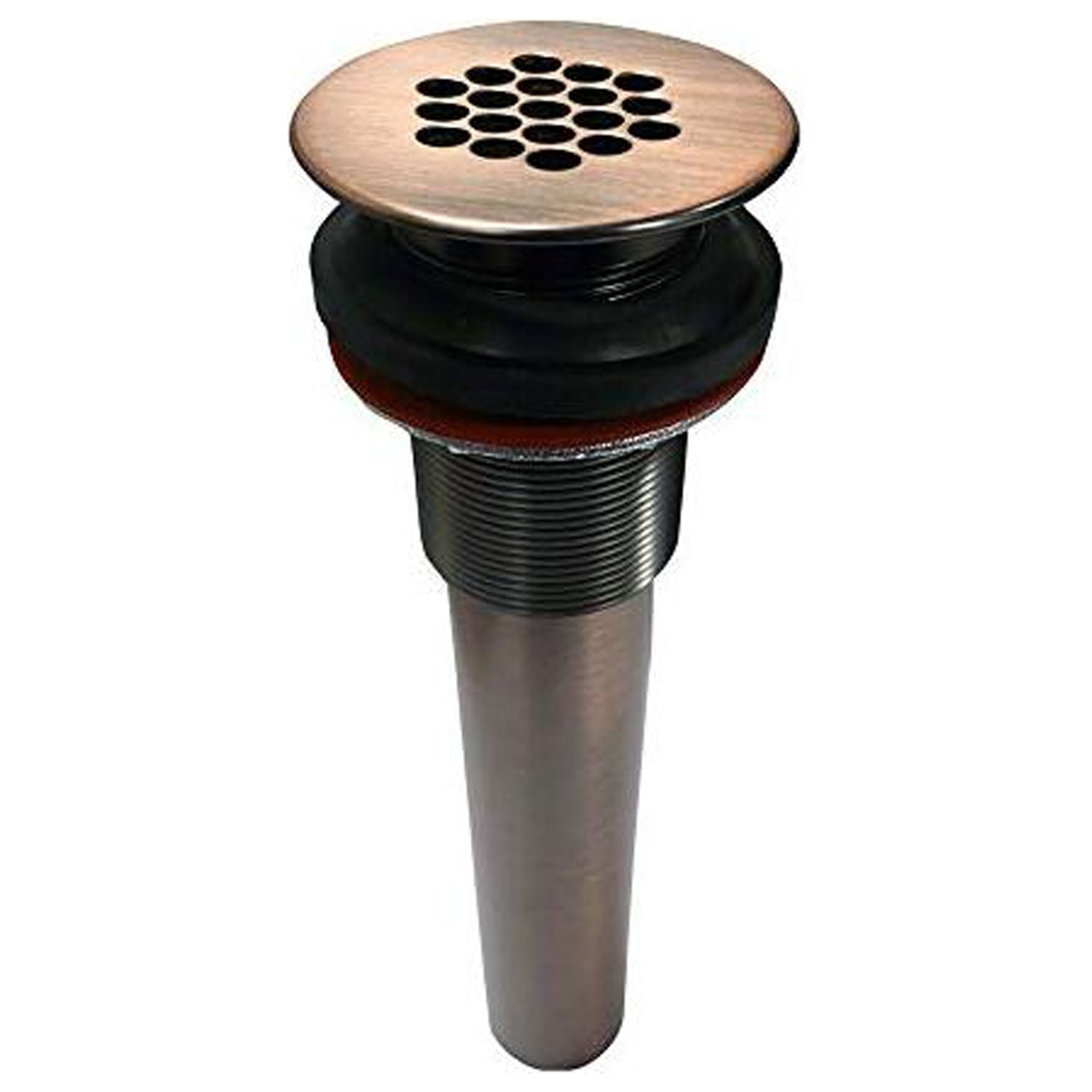 Antique Copper Brass Grid Drain with No Overflow