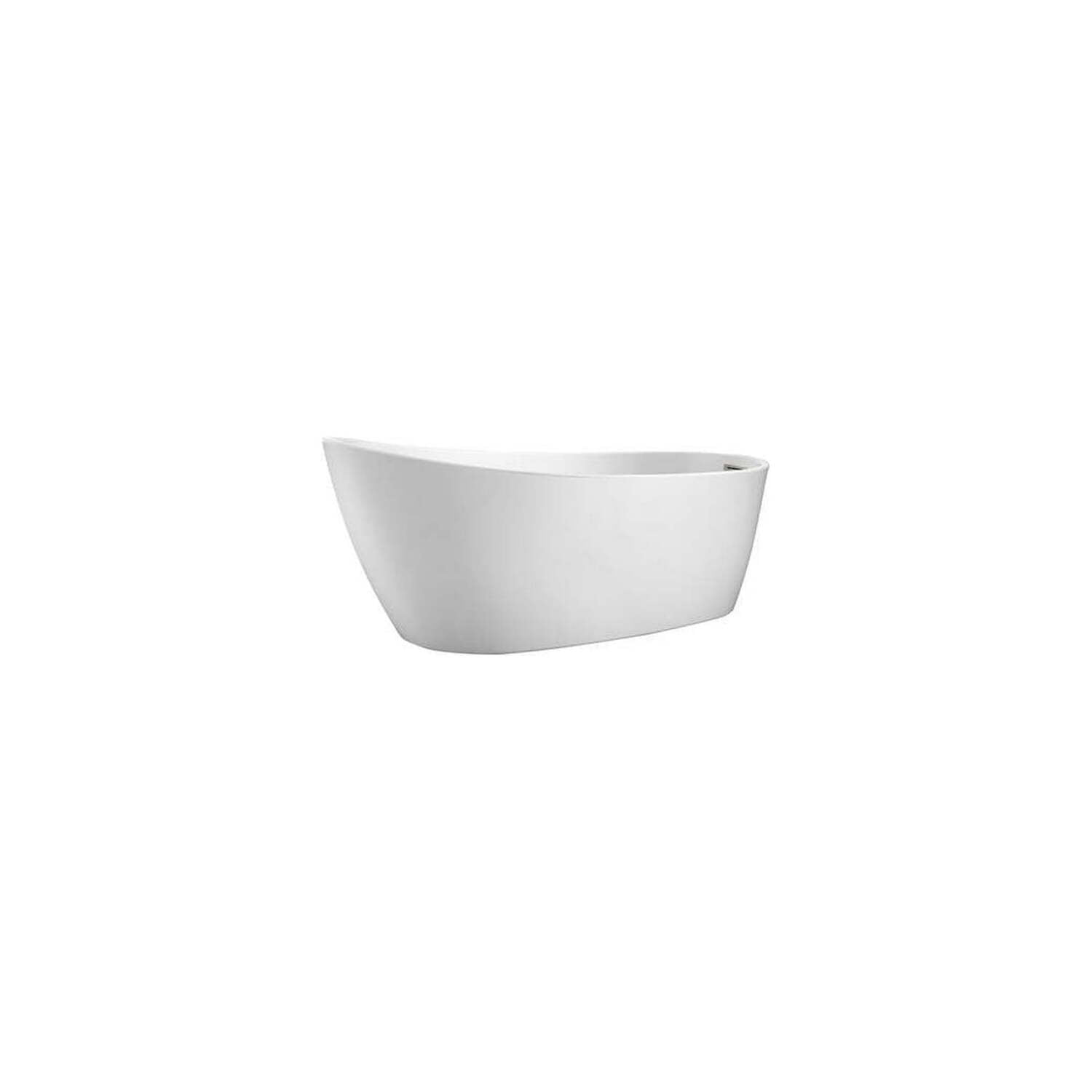 Lorenzo 60" White Acrylic Freestanding Slipper Tub