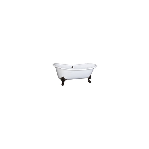 BarclayNelson 72" CI Dbl Slipper Tub,