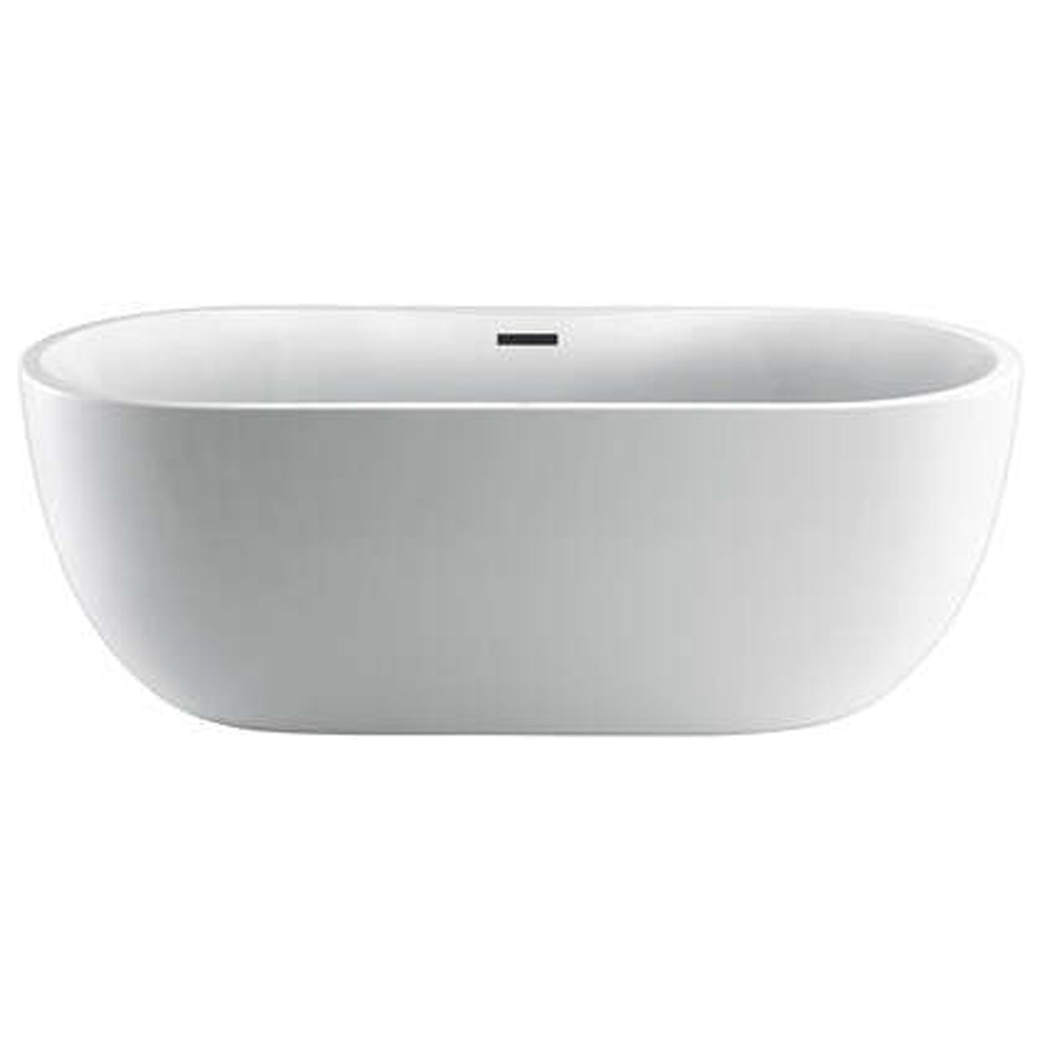 Pilar 65" White Acrylic Freestanding Oval Soaking Tub