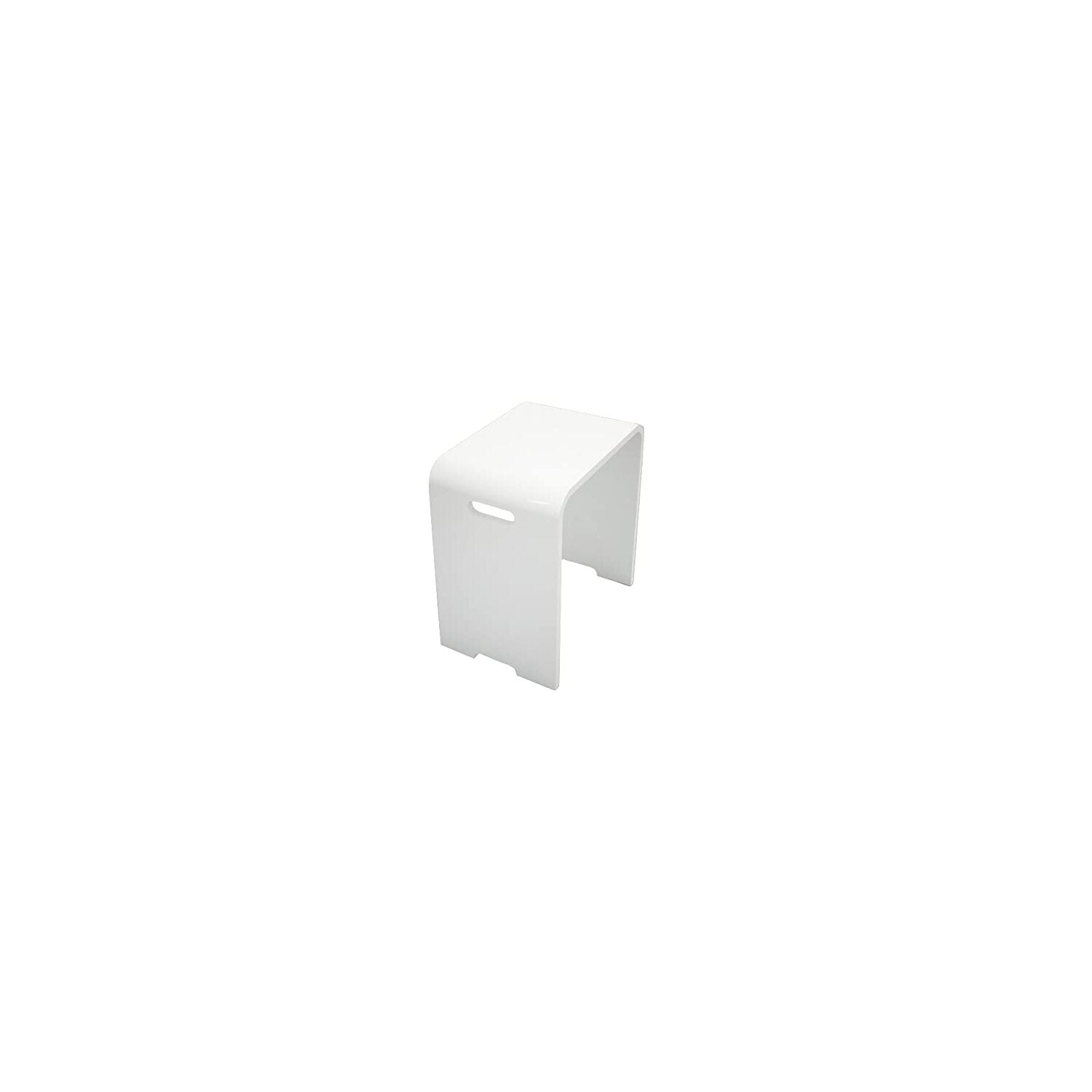White Resin Modern Free Standing Shower Stool