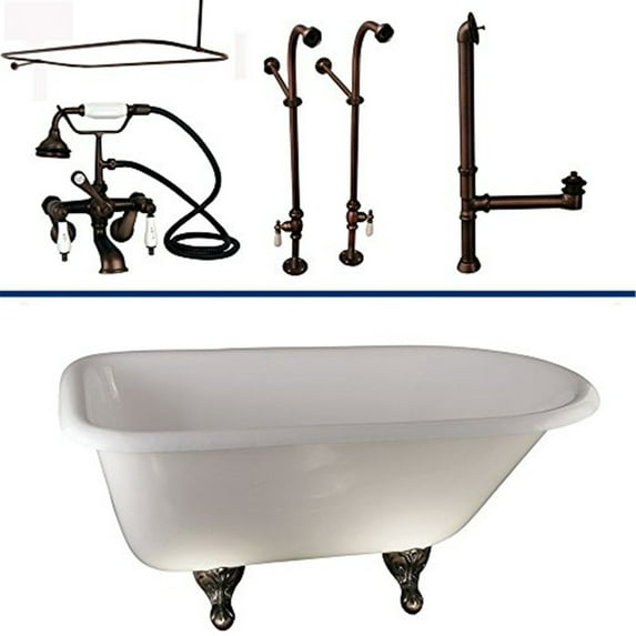 BarclayTub Kit 54" CI Roll Top, Shwr