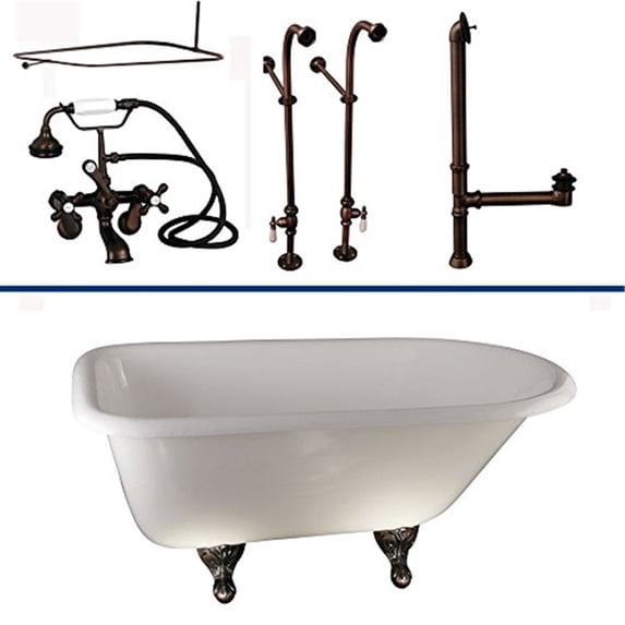 BarclayTub Kit 54" CI Roll Top, Shwr
