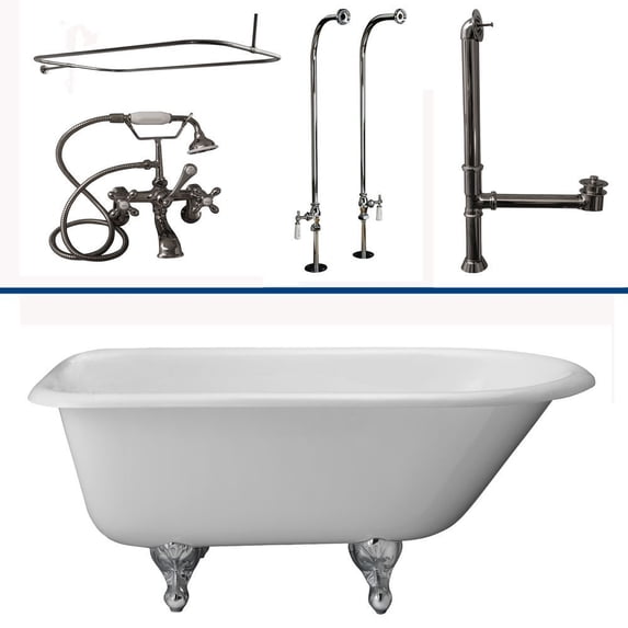 BarclayTub Kit 60" CI Roll Top, Shwr