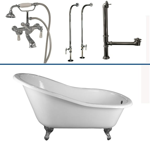BarclayTub Kit 60" CI Slipper, Tub