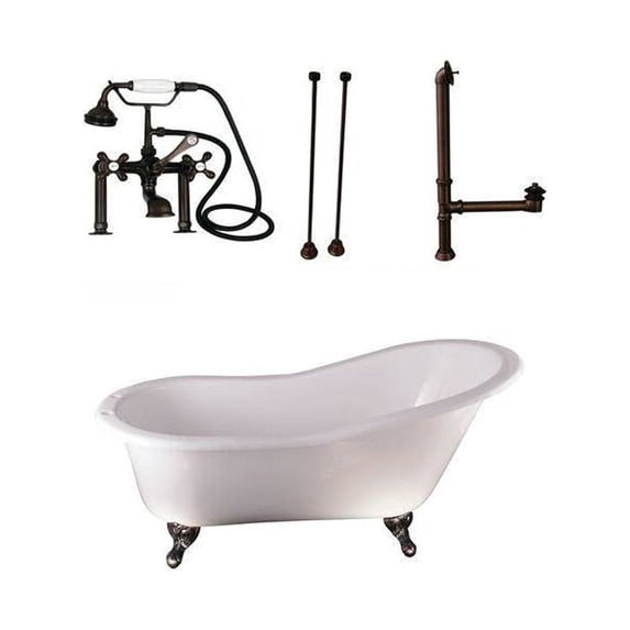 BarclayTub Kit 60" CI Slipper, Tub