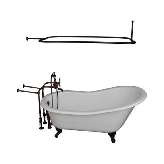 BarclayTub Kit 67" CI Slipper, Shwr