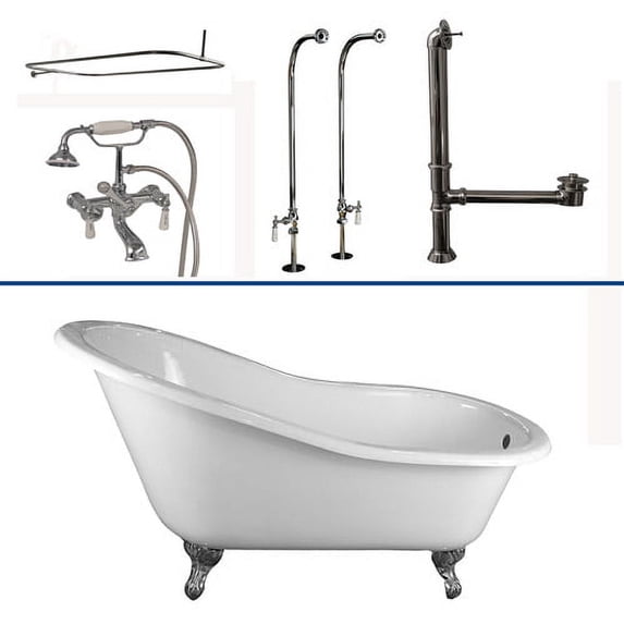 BarclayTub Kit 67" CI Slipper, Shwr