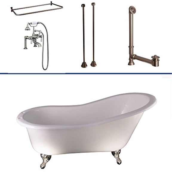 BarclayTub Kit 67" CI Slipper, Shwr