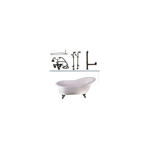 BarclayTub Kit 67" CI Slipper, Shwr