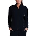 thumbnail image 1 of Barco One Womens 5405 2-Pocket High Crew Neck per Jacket-Black-XS, 1 of 2