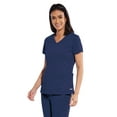 thumbnail image 1 of Barco Grey's Anatomy GRT049 Women's 4-Pocket V-Neck Love Zipper Scrub Top Indigo 3XL, 1 of 2
